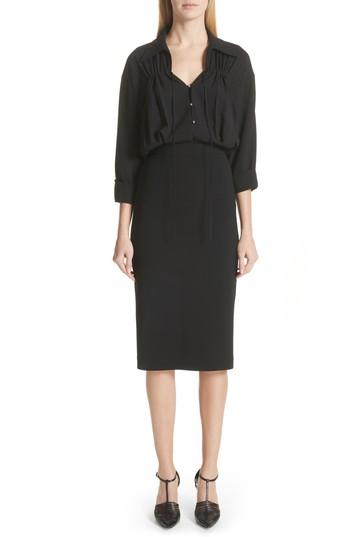 Women's Jason Wu Ruched Blouson Dress - Black
