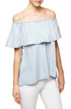 Women's Sanctuary Misha Ruffle Off The Shoulder Top - Blue