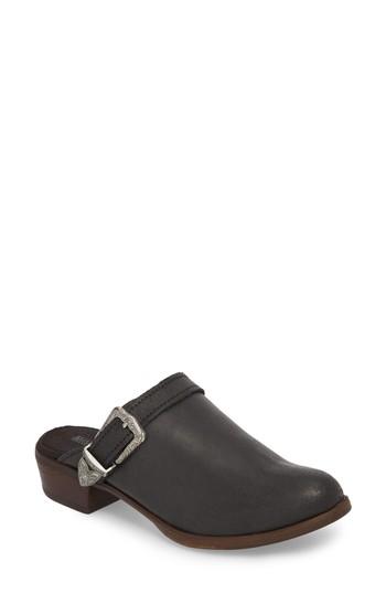 Women's Minnetonka Billie Buckled Clog M - Black