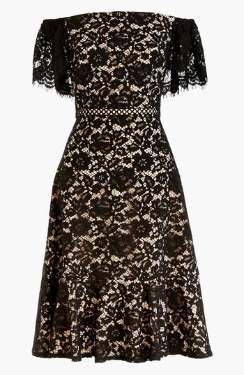 Women's J.crew Marshmallow Lace Off The Shoulder Dress