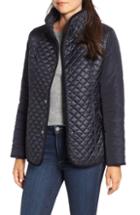 Petite Women's Gallery Quilted Jacket, Size P - Blue