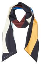Women's Victoria Beckham Print Silk Rectangle Scarf, Size - Blue