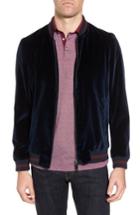 Men's Ted Baker London Haydon Velvet Bomber Jacket (s) - Blue