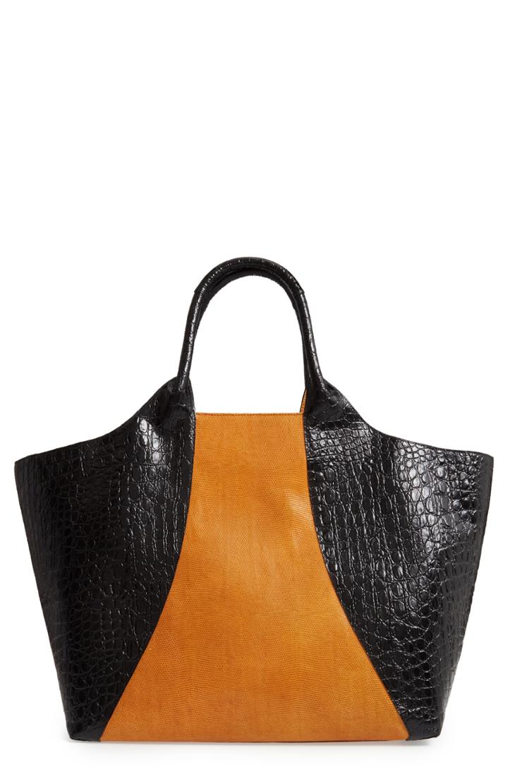 Dries Van Noten Embossed Leather Tote -