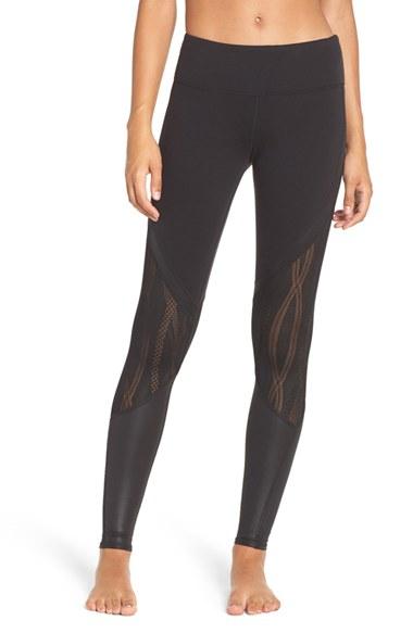 Women's Alo 'vitality' Mesh Inset Leggings
