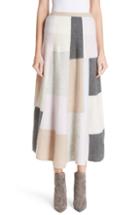 Women's Adam Lippes Patchwork Cashmere & Silk Skirt