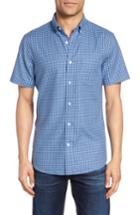 Men's Nordstrom Men's Shop Slim Fit Check Sport Shirt, Size - Blue/green