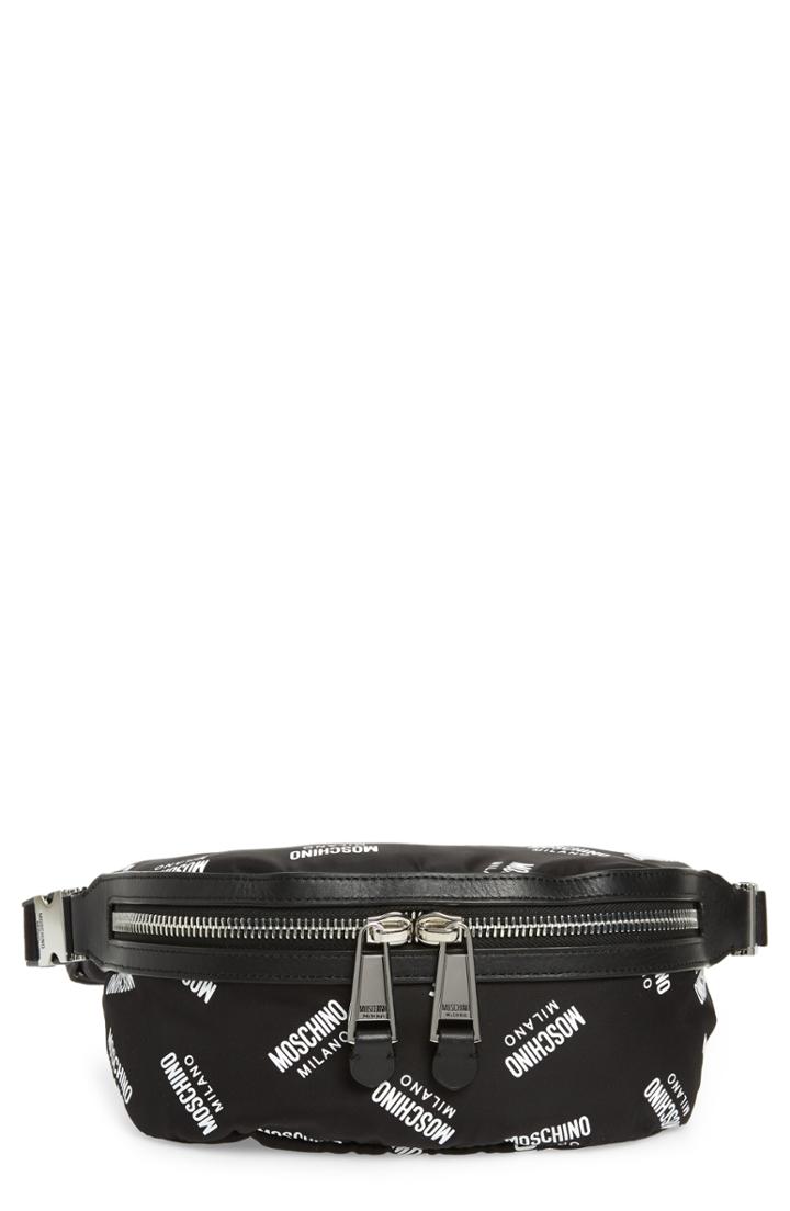 Moschino Logo Fanny Pack - Black