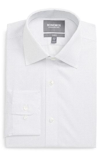 Men's Bonobos Zino Trim Fit Dot Dress Shirt .5 - 34 - Blue