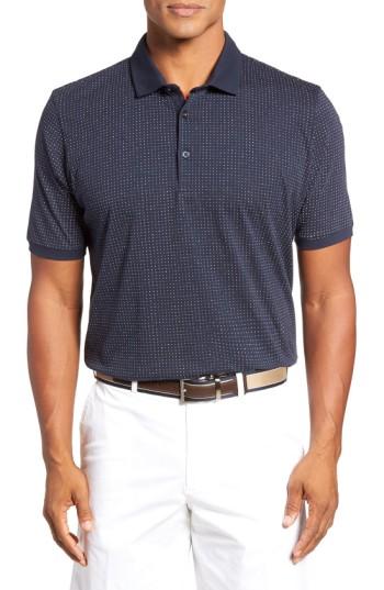 Men's Paul & Shark Polka Dot Polo - Blue