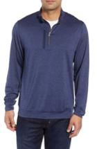 Men's Cutter & Buck Stealth Half Zip Pullover, Size - Blue