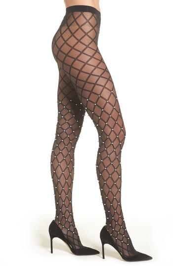 Women's Wolford Beaded Net Tights