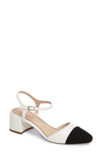 Women's Topshop Jolene Cap Toe Pump .5us / 39eu - White