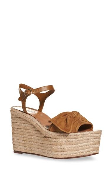 Women's Valentino 'bow' Espadrille Wedge Sandal