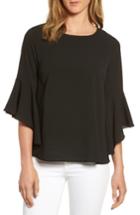 Women's Bobeau Bell Sleeve Blouse - Black