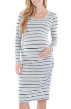 Women's Everly Grey 'hanh' Maternity T-shirt Dress - Grey
