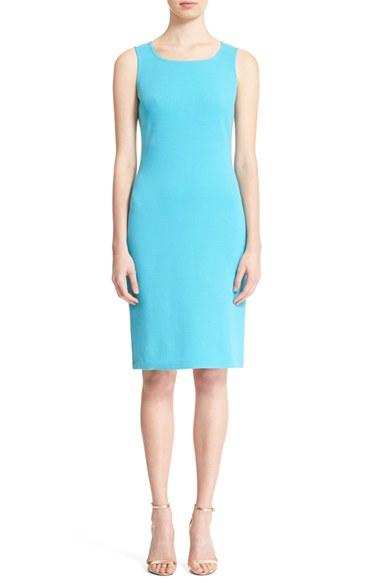 Women's St. John Collection Milano Knit Sheath Dress - Blue