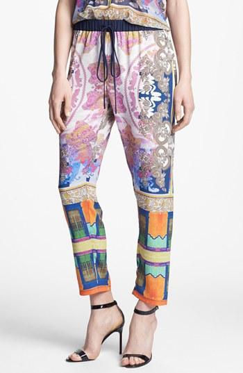 Clover Canyon 'palace Interior' Print Crop Pants Womens Multi Size X-small