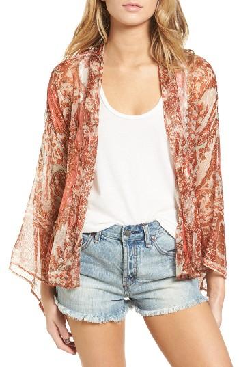 Women's Free People Fleur De Lis Kimono - Pink