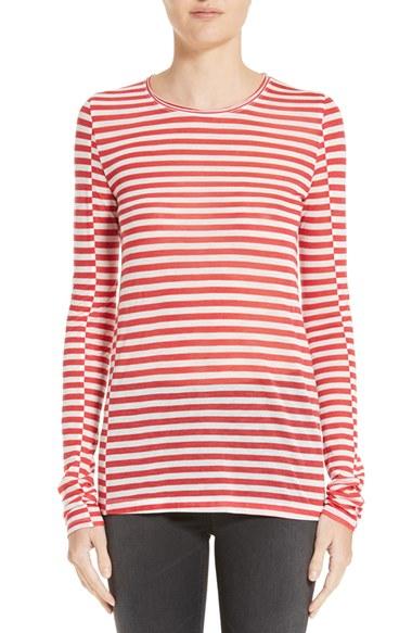 Women's Rag & Bone Arrow Stripe Tee - Red
