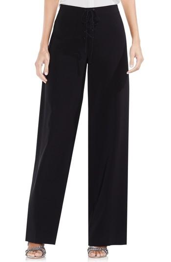 Women's Vince Camuto Lace-up Wide Leg Pants - Black