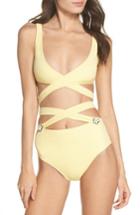 Women's Solid & Striped The Lauren Strappy One-piece Swimsuit - Yellow