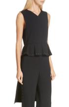 Women's See By Chloe Studded Peplum High/low Tank Us / 38 Fr - Black