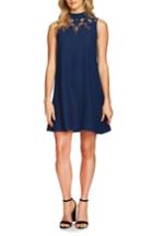 Women's Cece Ava Embroidered Shift Dress - Blue