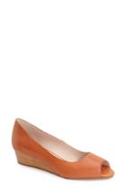 Women's Sudini 'willa' Peep Toe Wedge W - Brown