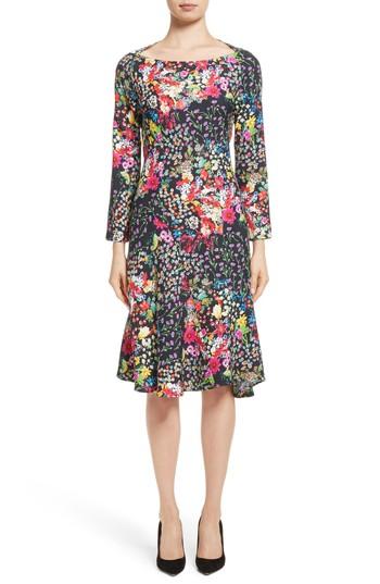 Women's Etro Micro Floral Print Dress Us / 38 It - Black