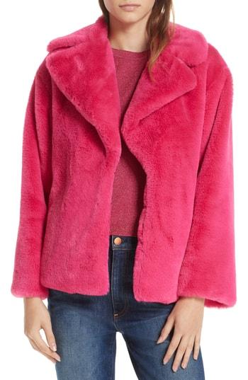 Women's Alice + Olivia Thora Faux Fur Coat - Pink