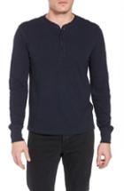 Men's Rag & Bone Classic Cotton Henley, Size - Blue