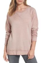 Women's Caslon Burnout Sweatshirt, Size - Pink