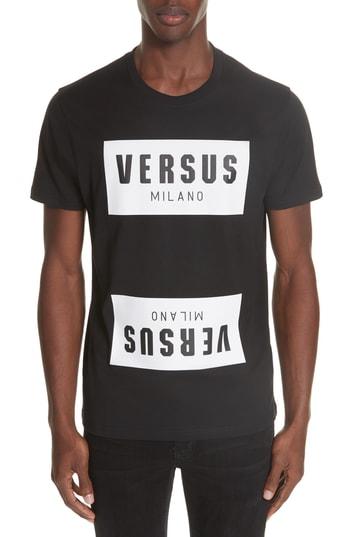 Men's Versus Versace Box Logo T-shirt, Size - Black