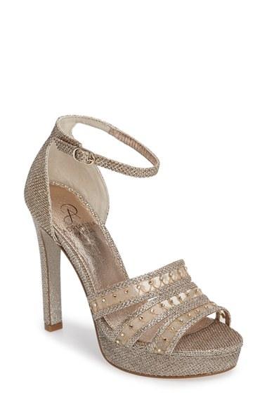 Women's Adrianna Papell Morgan Platform Ankle Strap Sandal .5 M - Metallic