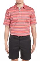 Men's Bobby Jones Isle Stripe Jacquard Polo - Pink