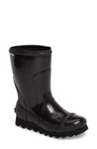 Women's Sorel Joan Glossy Short Rain Boot .5 M - Black