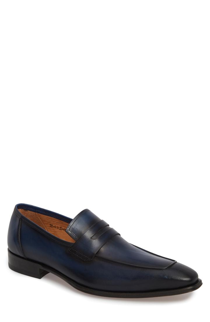 Men's Mezlan Marcus Penny Loafer .5 M - Blue