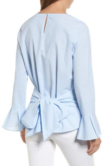 Women's Pleione Tie Back Wrap Blouse - Blue