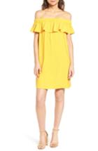 Women's Chelsea28 Off The Shoulder Crepe Dress - Yellow