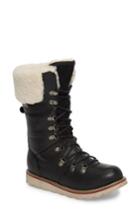 Women's Royal Canadian Louise Waterproof Snow Boot With Genuine Shearling Cuff .5 M - Black