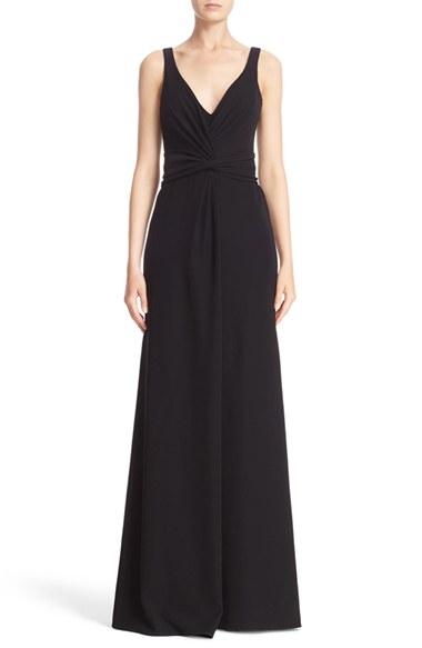 Women's Armani Collezioni Twist Front Techno Cady Gown