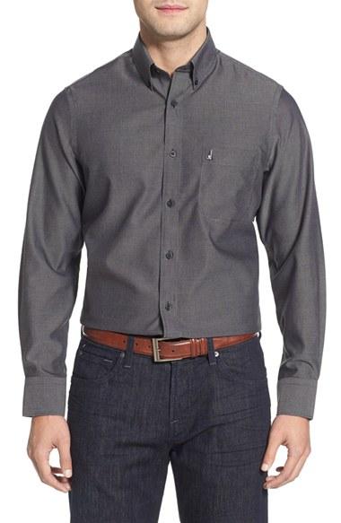 Men's Nordstrom Men's Shop Regular Fit Sport Shirt - Black