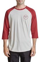 Men's Brixton Wheeler Graphic Baseball T-shirt, Size - Grey