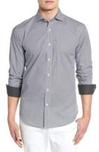 Men's Bugatchi Shaped Fit Diamond Print Sport Shirt - Grey