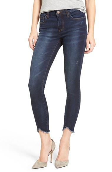 Women's Kut From The Kloth Raw Hem Skinny Jeans