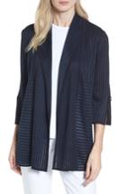 Women's Ming Wang Stripe Jacquard Jacket - Blue