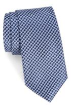 Men's Calibrate Lisgar Grid Silk Tie, Size - Blue
