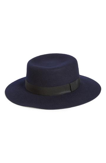 Women's Fits Wool Felt Boater - Blue
