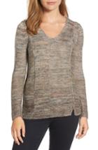 Women's Nic+zoe Textured Ombre Sweater - Brown